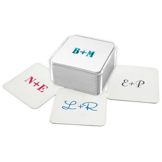 Large Initials Square Coasters