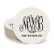 Large Script Monogram with Text Round Coasters Image 2 of 3