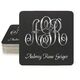 Large Script Monogram with Text Square Coasters Image 3 of 3