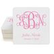Vine Monogram with Text Square Coasters Image 2 of 3