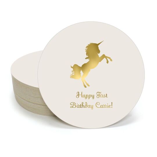 Unicorn Round Coasters