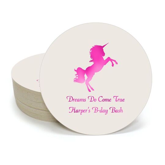 Unicorn Round Coasters