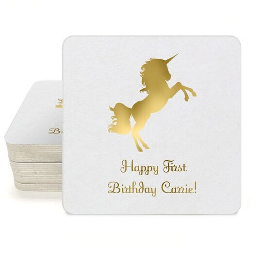 Unicorn Square Coasters