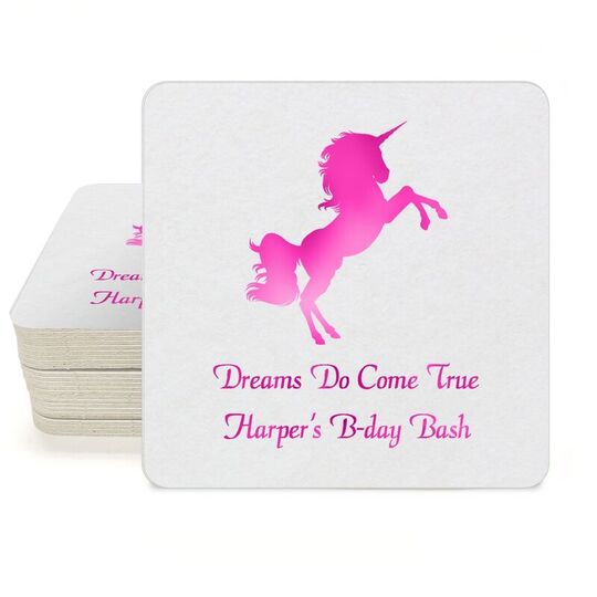 Unicorn Square Coasters