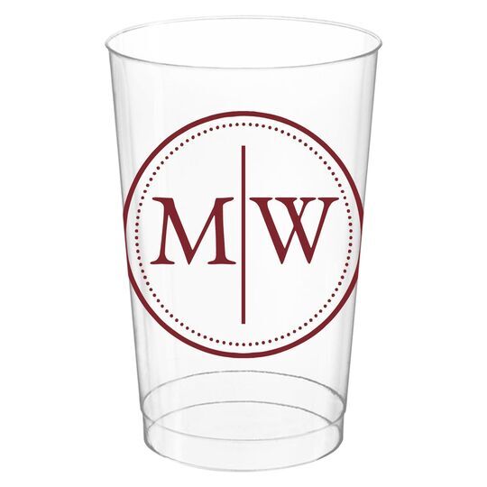 Dotted Circle Duogram Clear Plastic Cups