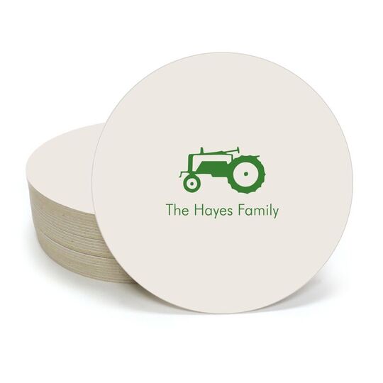 Tractor Round Coasters