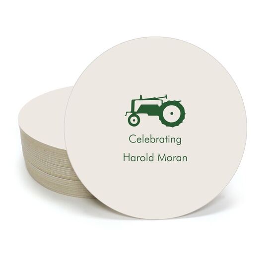 Tractor Round Coasters