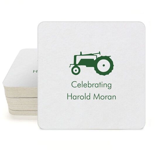 Tractor Square Coasters