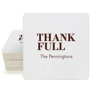 Thank Full Square Coasters