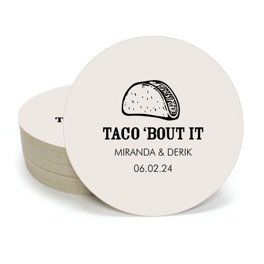 Taco Bout It Round Coasters