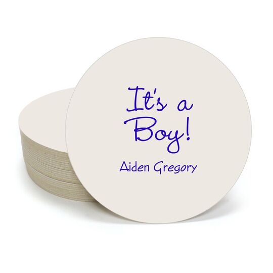 Sweet Baby Boy Round Coasters
