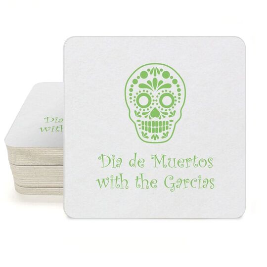 Sugar Skull Square Coasters