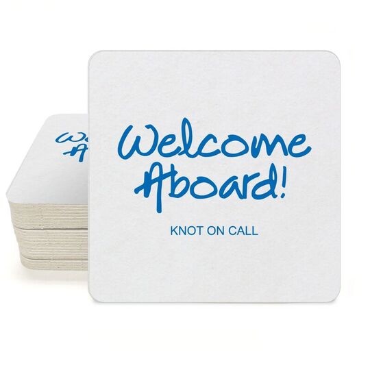 Studio Welcome Aboard Square Coasters