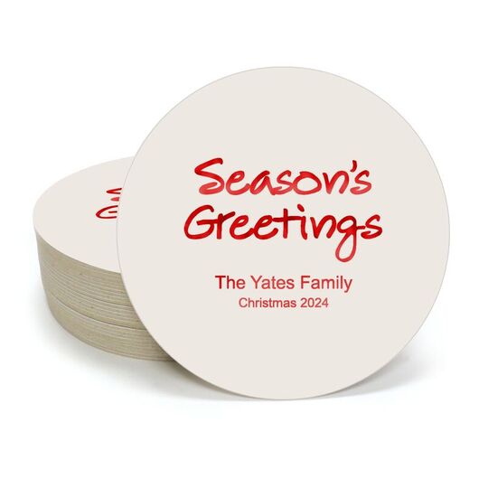 Studio Season's Greetings Round Coasters