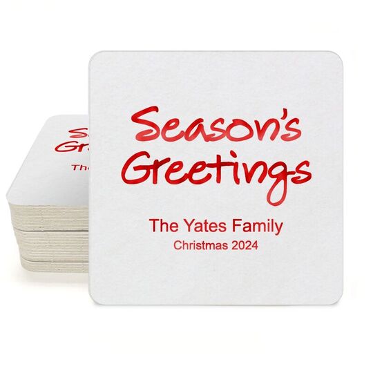 Studio Season's Greetings Square Coasters