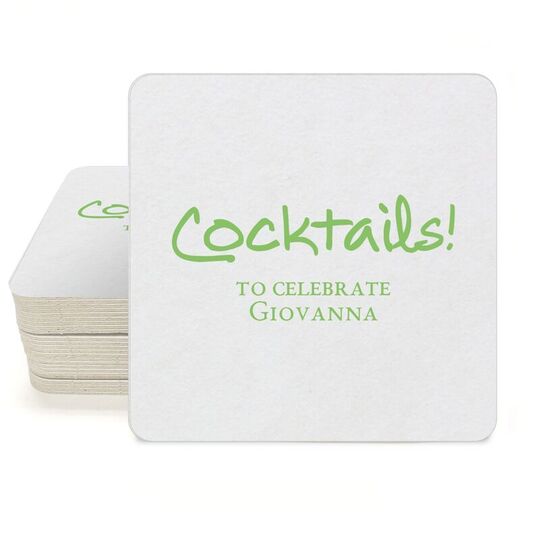 Studio Cocktails Square Coasters