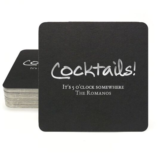 Studio Cocktails Square Coasters