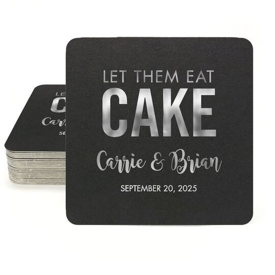 Let Them Eat Cake Square Coasters