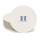 Striped Initial Round Coasters Image 1 of 3