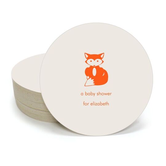 Little Fox Round Coasters