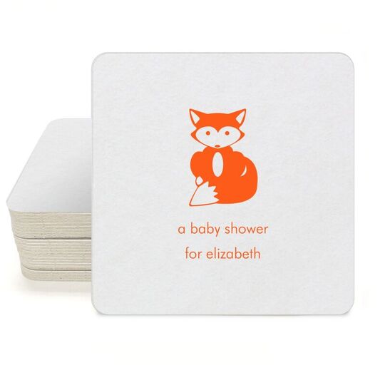 Little Fox Square Coasters