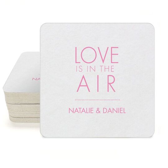 Love is in the Air Square Coasters