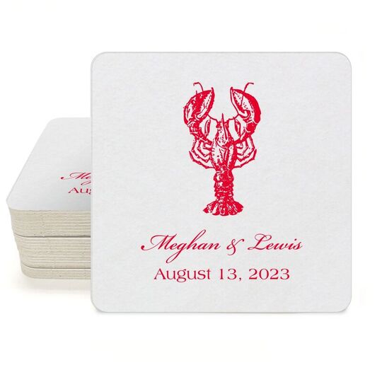 Lobster Square Coasters