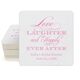 Love Laughter Ever After Square Coasters Image 1 of 6
