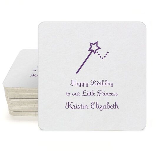 Magical Wand Square Coasters