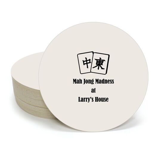 Mah Jong Tile Round Coasters