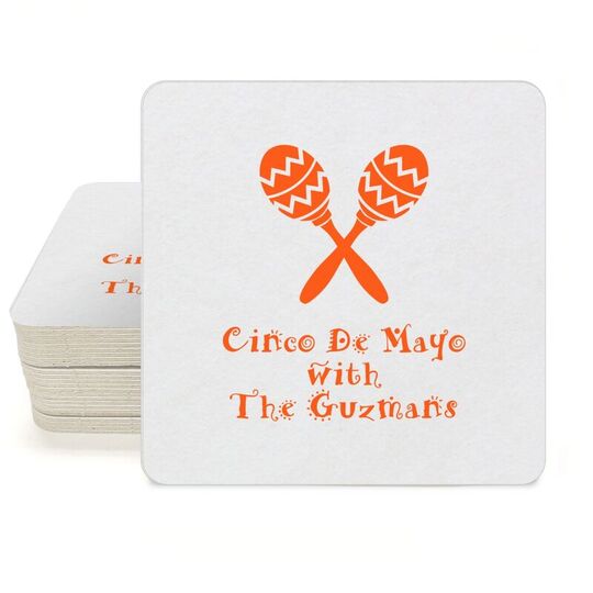 Maracas Square Coasters
