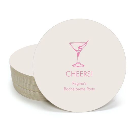 Martini Party Round Coasters