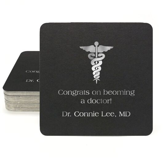 Medical Symbol Square Coasters