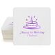 Modern Birthday Cake Square Coasters Image 1 of 2