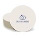 Modern Wedding Rings Round Coasters Image 1 of 3