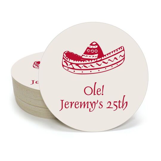 Sombrero Round Coasters