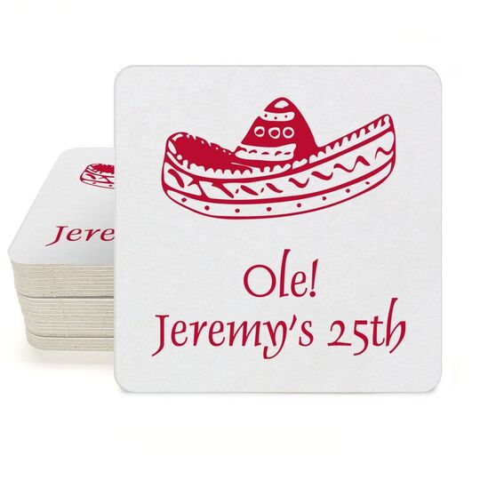 Sombrero Square Coasters