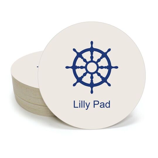 Nautical Wheel Round Coasters