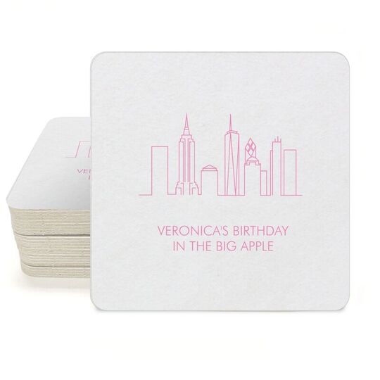 New York City Skyline Square Coasters
