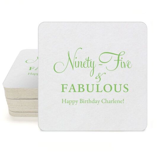 Ninety-Five & Fabulous Square Coasters