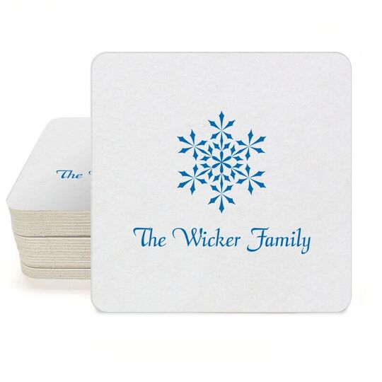 Simply Snowflake Square Coasters