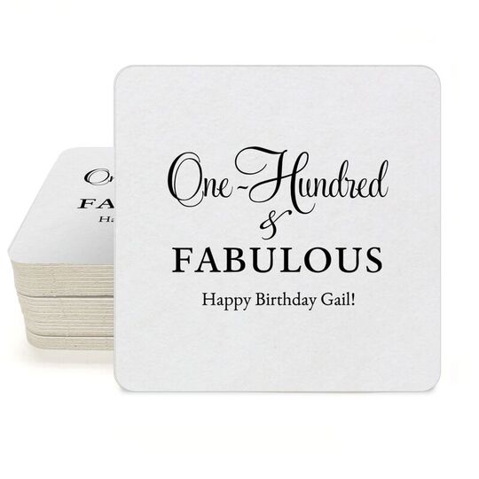 One Hundred & Fabulous Square Coasters