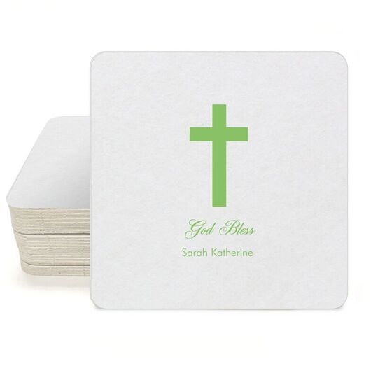 Simple Cross Square Coasters