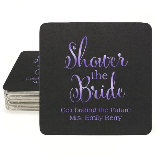 Shower The Bride Square Coasters