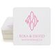 Shaped Diamond Monogram with Text Square Coasters Image 1 of 2