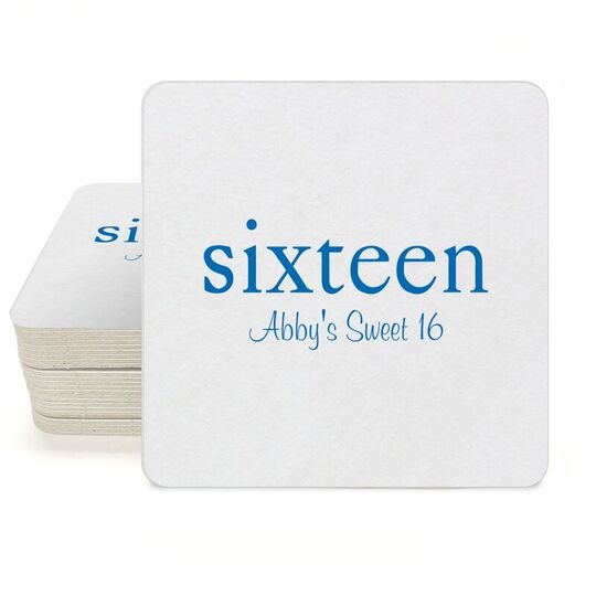 Select Your Big Number Square Coasters