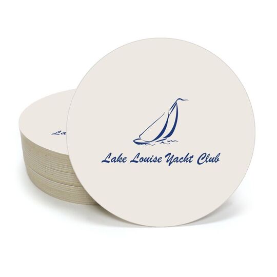 Sailboat Clipper Round Coasters