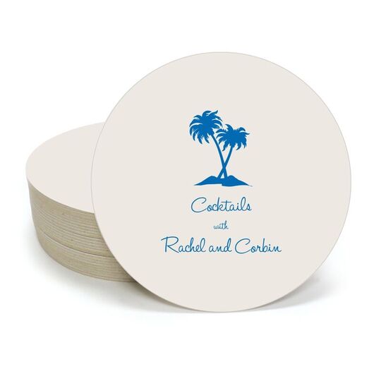 Palm Trees Round Coasters