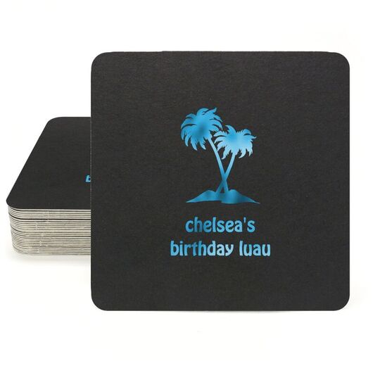 Palm Trees Square Coasters