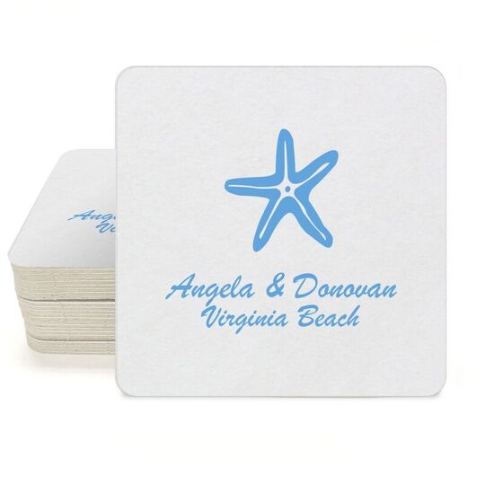 Royal Starfish Square Coasters